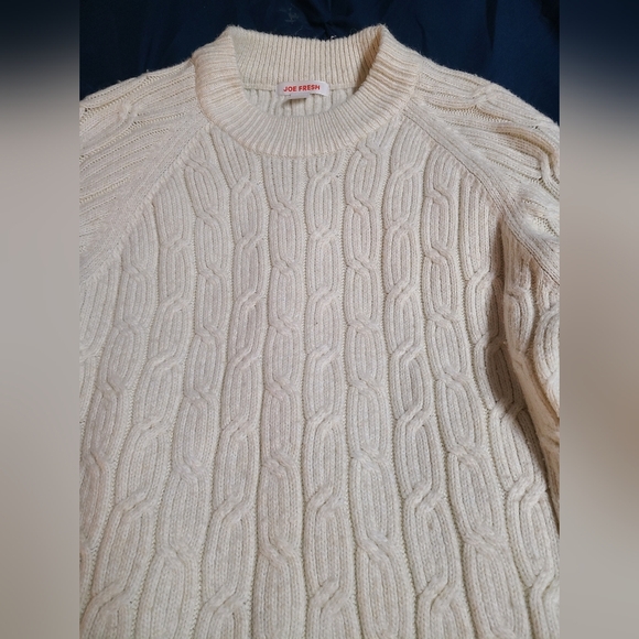 Joe Fresh Cream Cable Knit Sweater - Picture 2 of 3